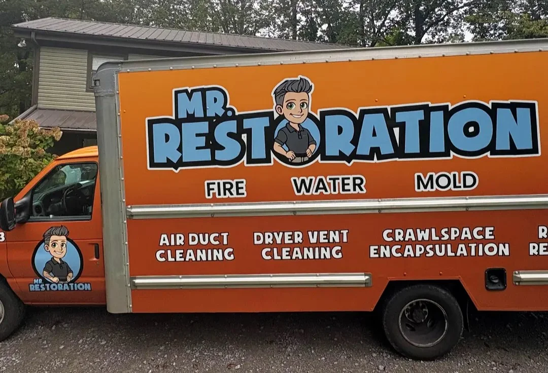 Emergency restoration services Mr. Restoration truck